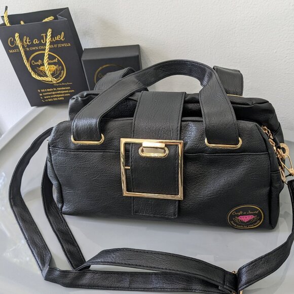 Leather Bowling Bag style purse - Picture 5 of 6